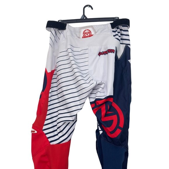 Moose Racing Qualifier Pants White/Red/Blue Mens SZ 44 Bike/Motocross Gear Adj - Picture 13 of 16